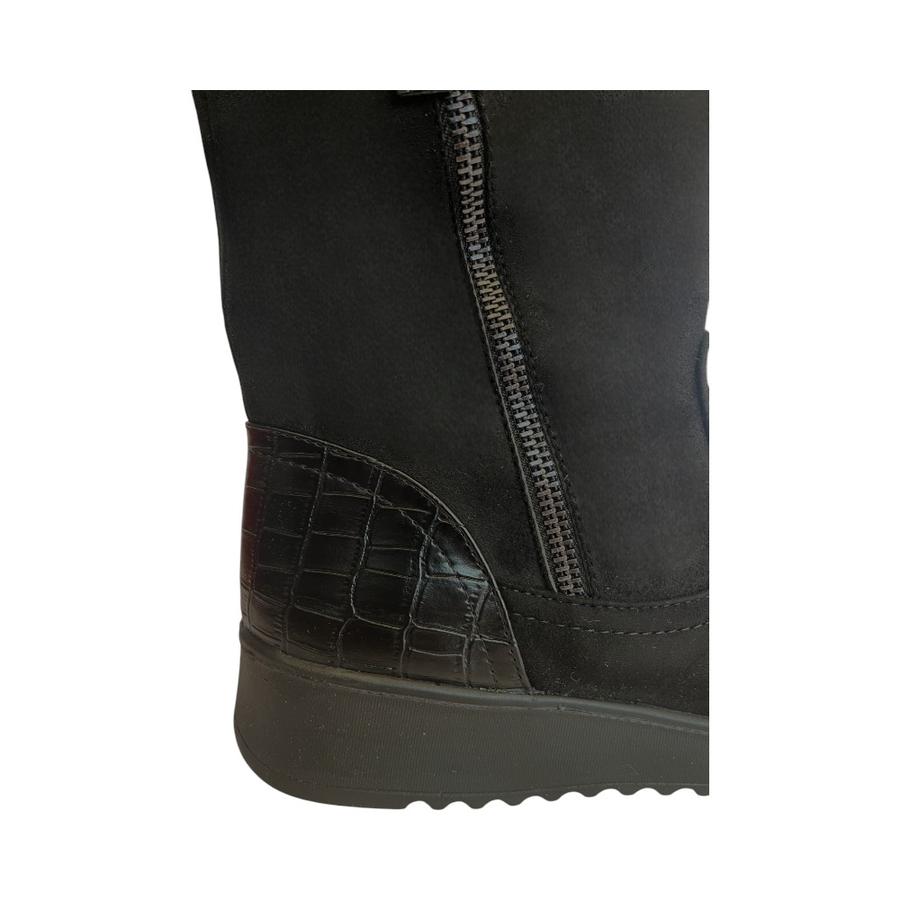 Bota Media Casual Mujer Via Rosmini Alosa Negro