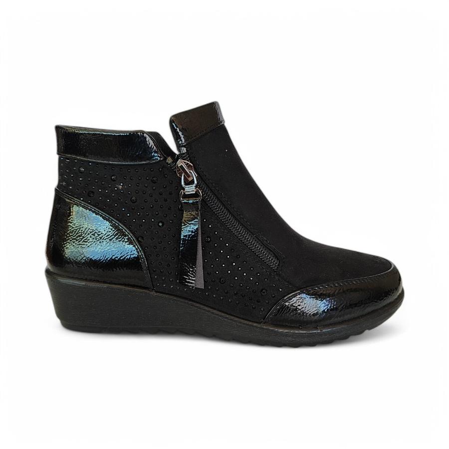 Botín Casual Mujer Via Rosmini Resca Negro
