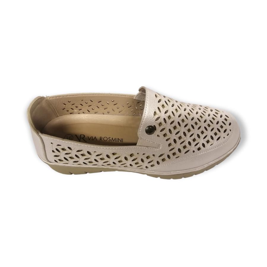 Mocasín Comfort Mujer Via Rosmini Henri Blanco