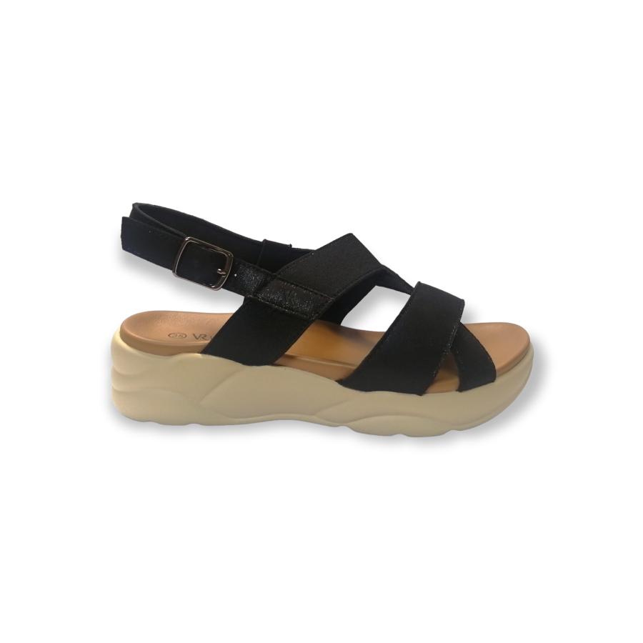 Sandalia Suela Comfort Mujer Via Rosmini Baldin Negro
