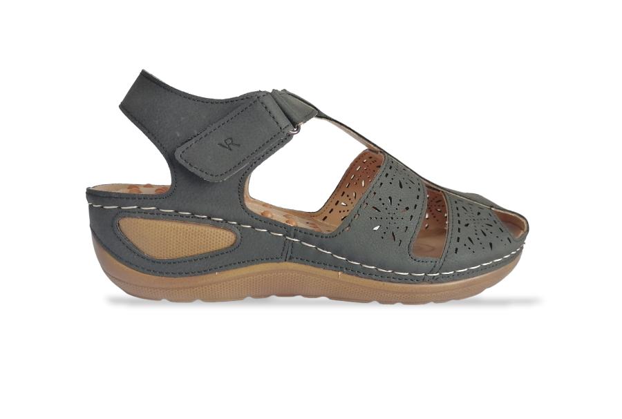 Sandalia Suela Comfort Mujer Via Rosmini Carvali Negro