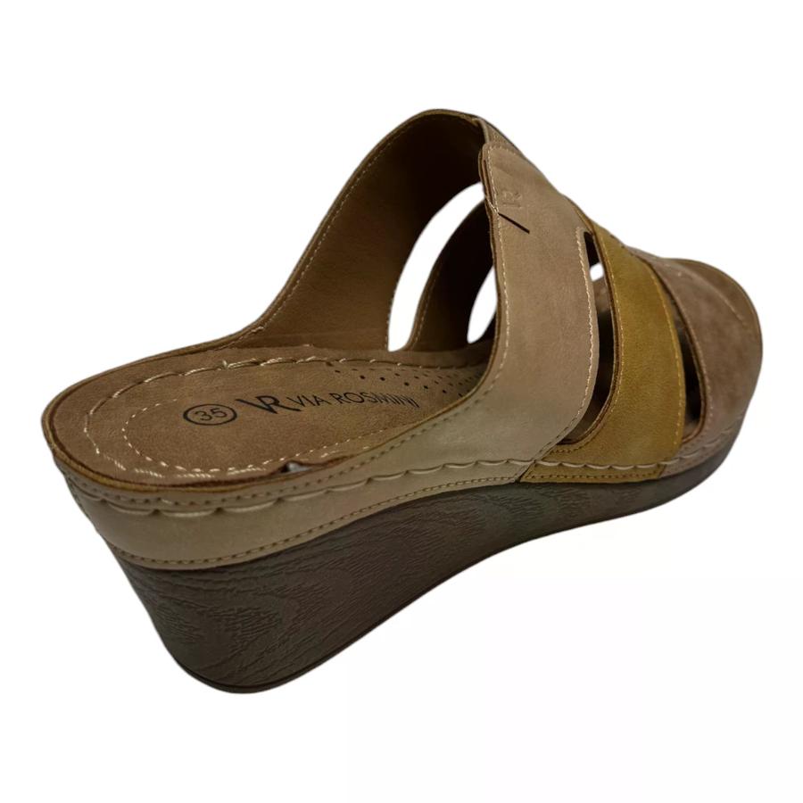 Sandalia Casual Mujer Via Rosmini Notte Beige
