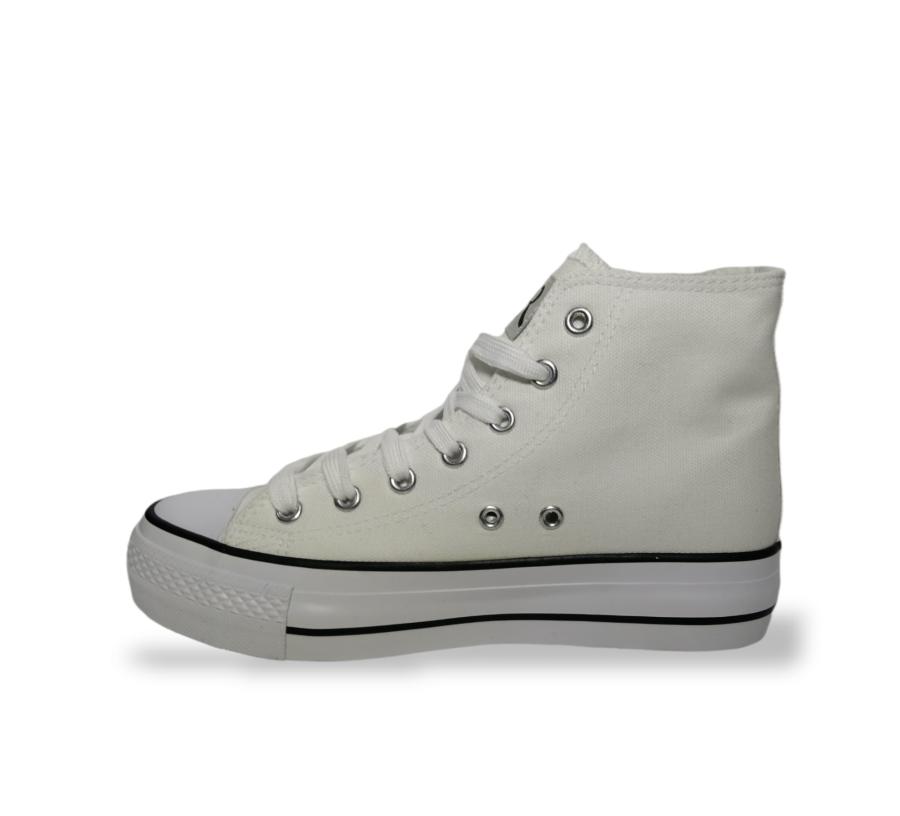 Zapatilla Lona Mujer Via Rosmini Grais Blanco