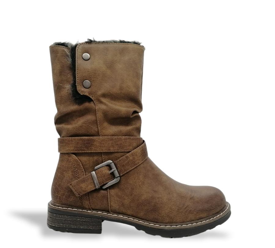 Botin Mujer Via Rosminni Profila Taupe