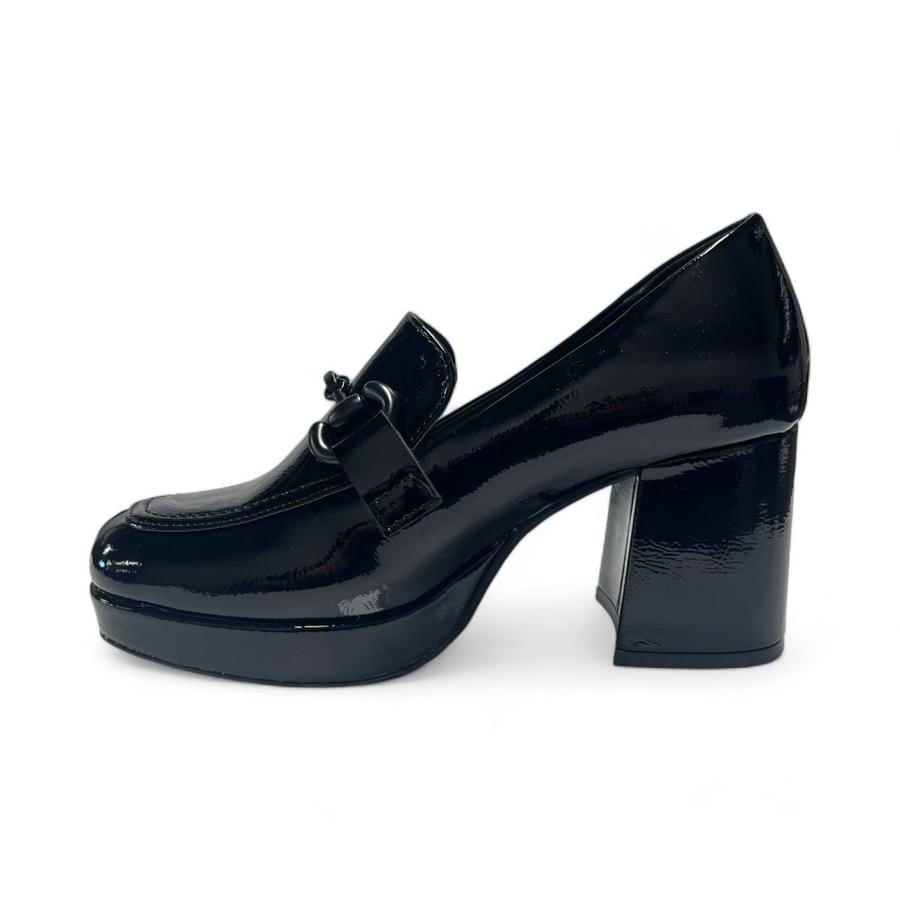 Zapatos Mujer Via Rosmini Lanzo Tacon Alto Negro Brillante