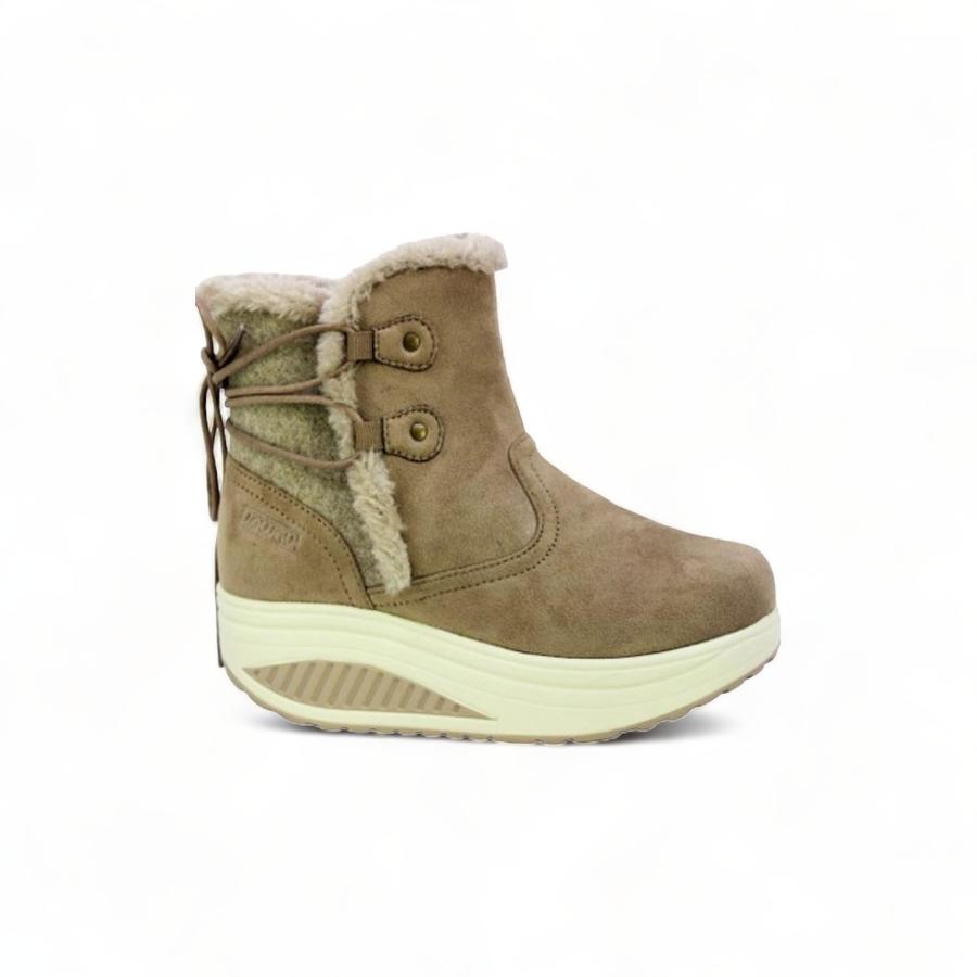 Botin Plataforma Casual Mujer Via Rosmini Delle Beige