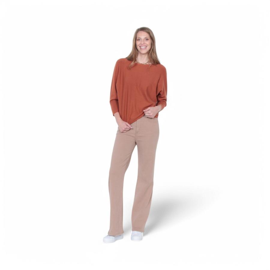 Sweater Mujer Wados 14754 Escote Redondo Naranjo Oxido