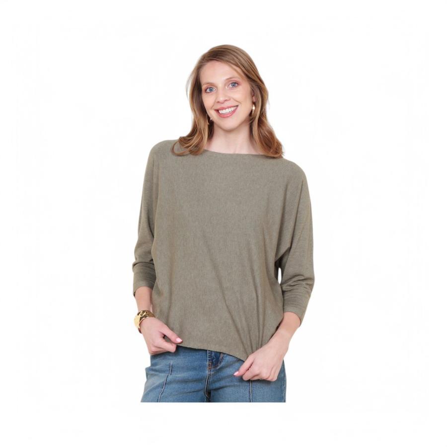 Sweater Mujer Wados 14754 Escote Redondo Olivo