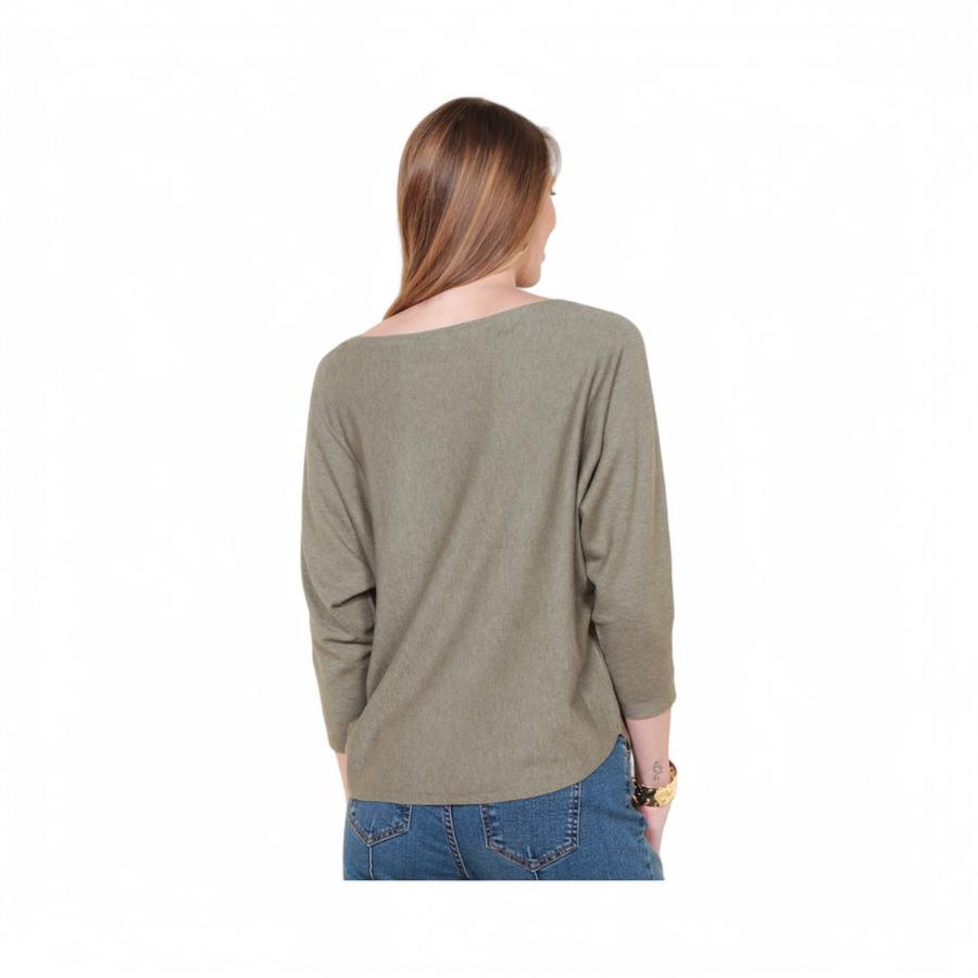Sweater Mujer Wados 14754 Escote Redondo Olivo