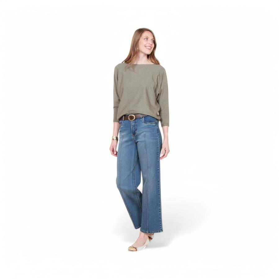 Sweater Mujer Wados 14754 Escote Redondo Olivo