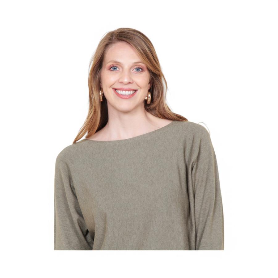 Sweater Mujer Wados 14754 Escote Redondo Olivo