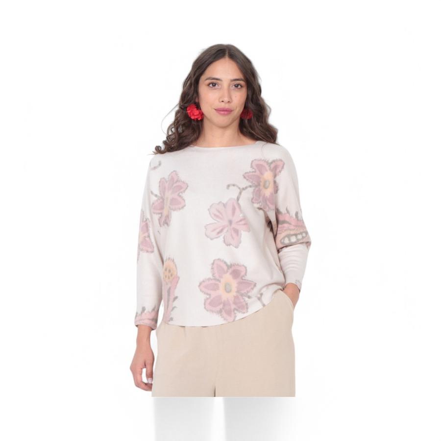 Sweater Mujer Wados 15012A Manga 3/4 Sublimado Crudo