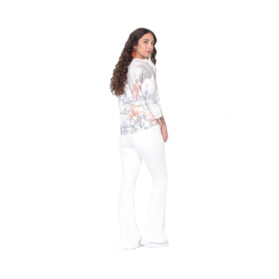 Sweater Mujer Wados 15012A Manga 3/4 Sublimado Blanco