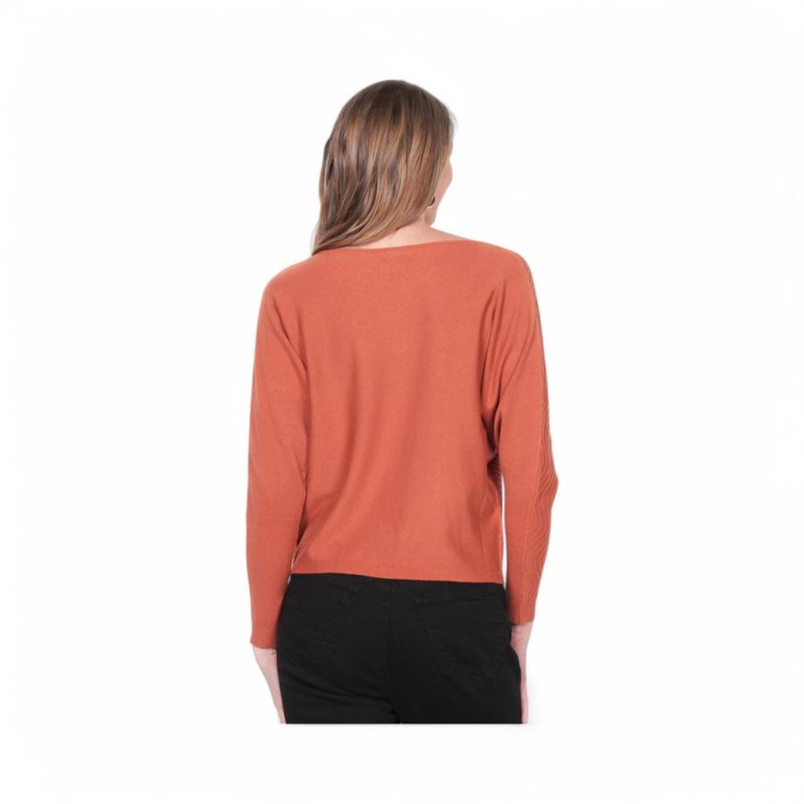 Sweater Mujer Wados 15777 Escote Bote Naranjo Óxido