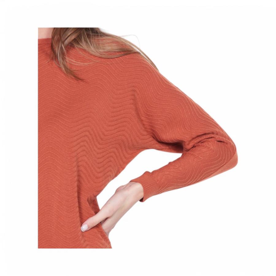 Sweater Mujer Wados 15777 Escote Bote Naranjo Óxido