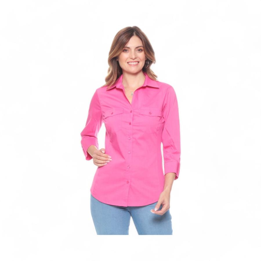 Blusa Mujer Wados 4T81F6LS3 Manga Larga Rib Fucsia