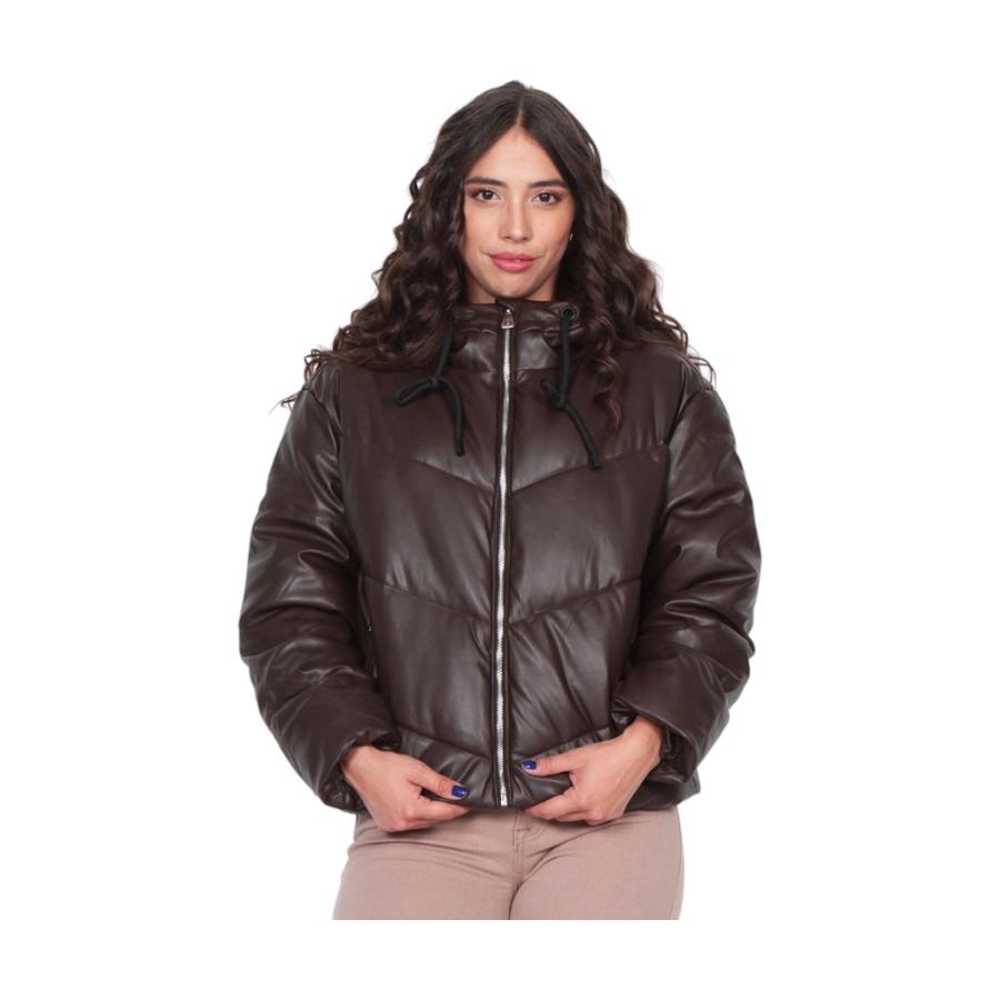 Parka Manga Larga Wados Mujer Puffer Café