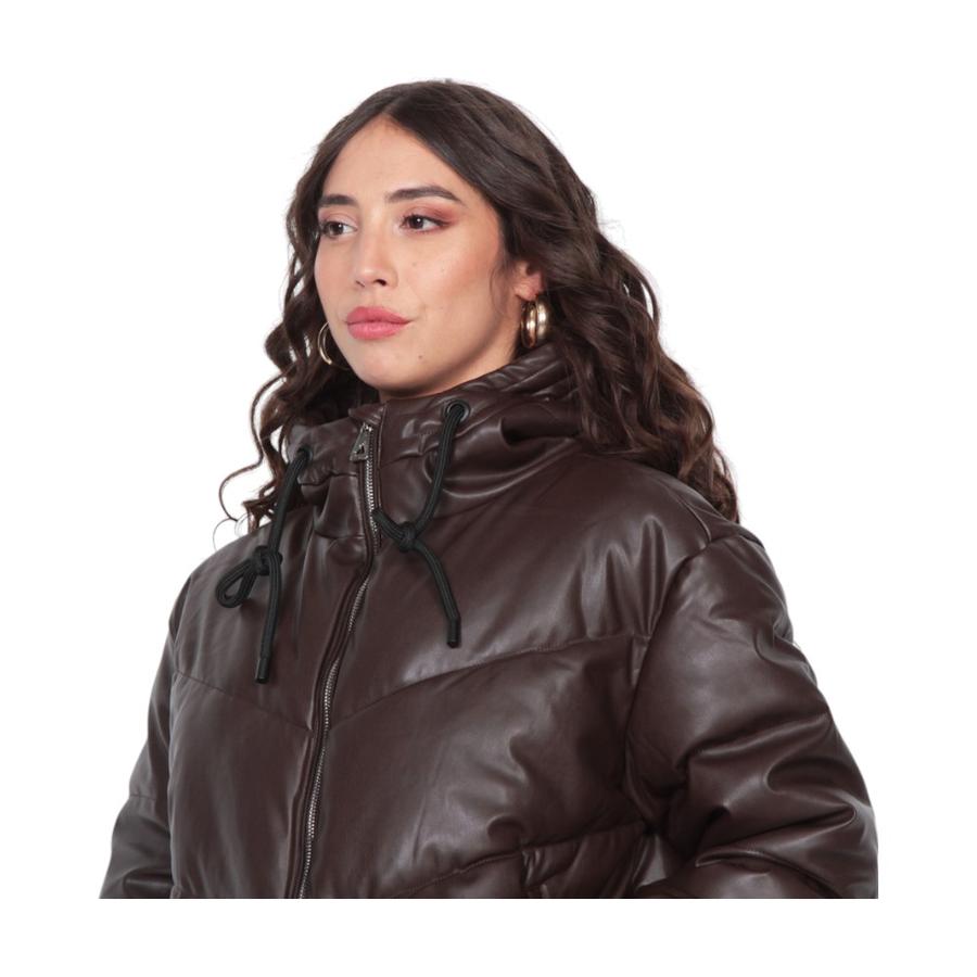 Parka Manga Larga Wados Mujer Puffer Café