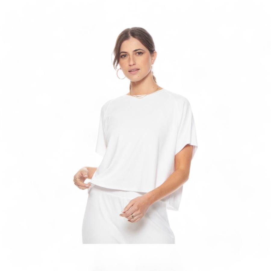 Polera Mujer Wados K682325 Solida Escote Redondo Blanco