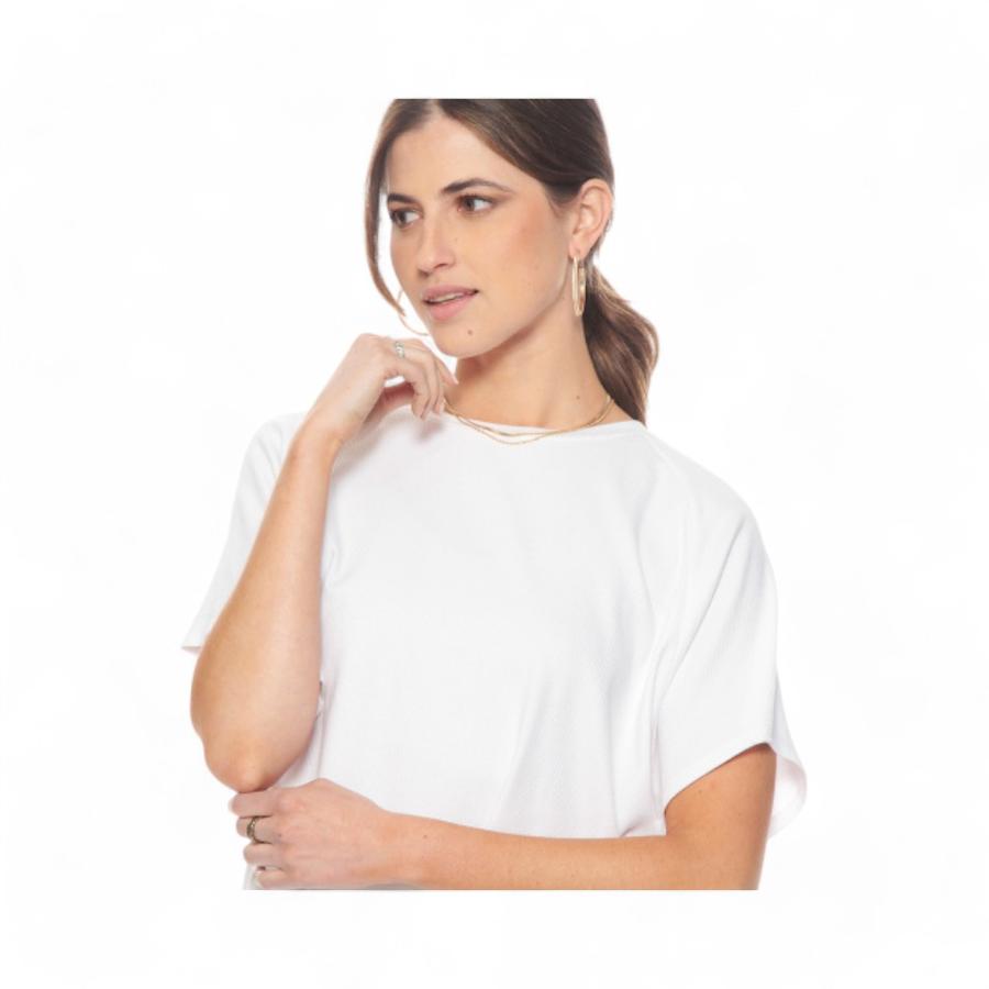 Polera Mujer Wados K682325 Solida Escote Redondo Blanco