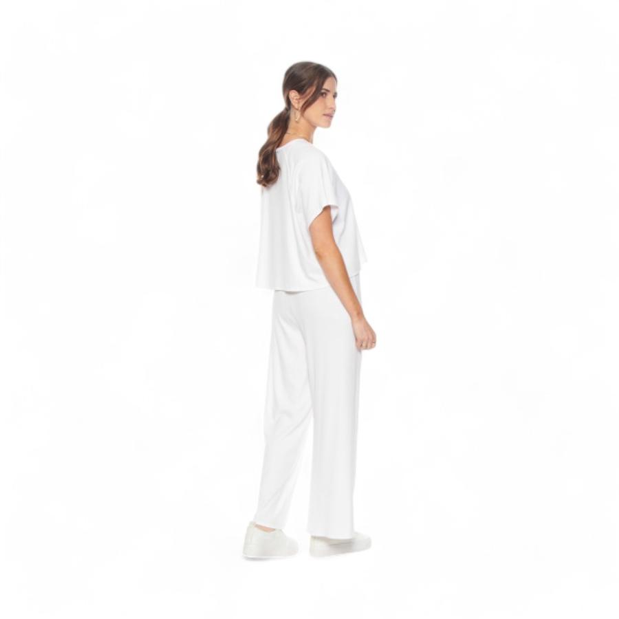 Polera Mujer Wados K682325 Solida Escote Redondo Blanco