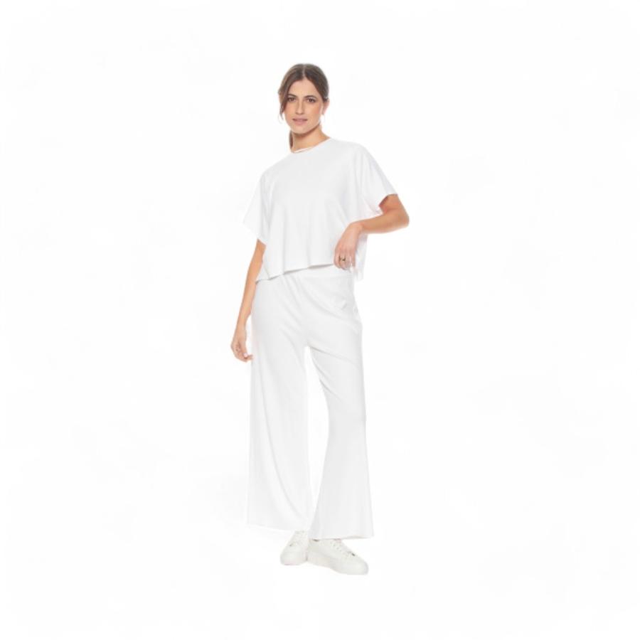 Polera Mujer Wados K682325 Solida Escote Redondo Blanco