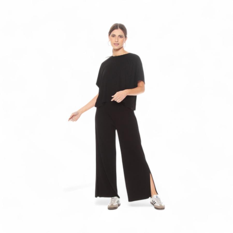Polera Mujer Wados K682325 Solida Escote Redondo Negro