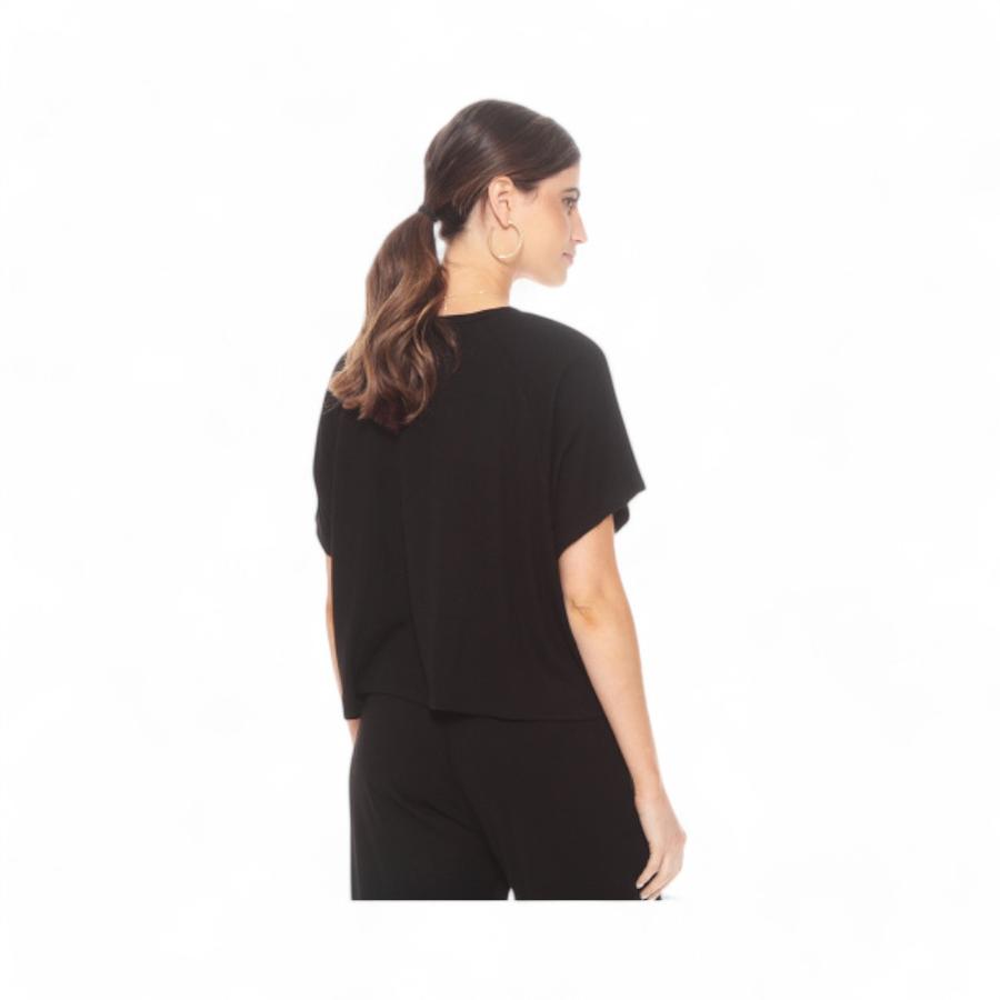 Polera Mujer Wados K682325 Solida Escote Redondo Negro