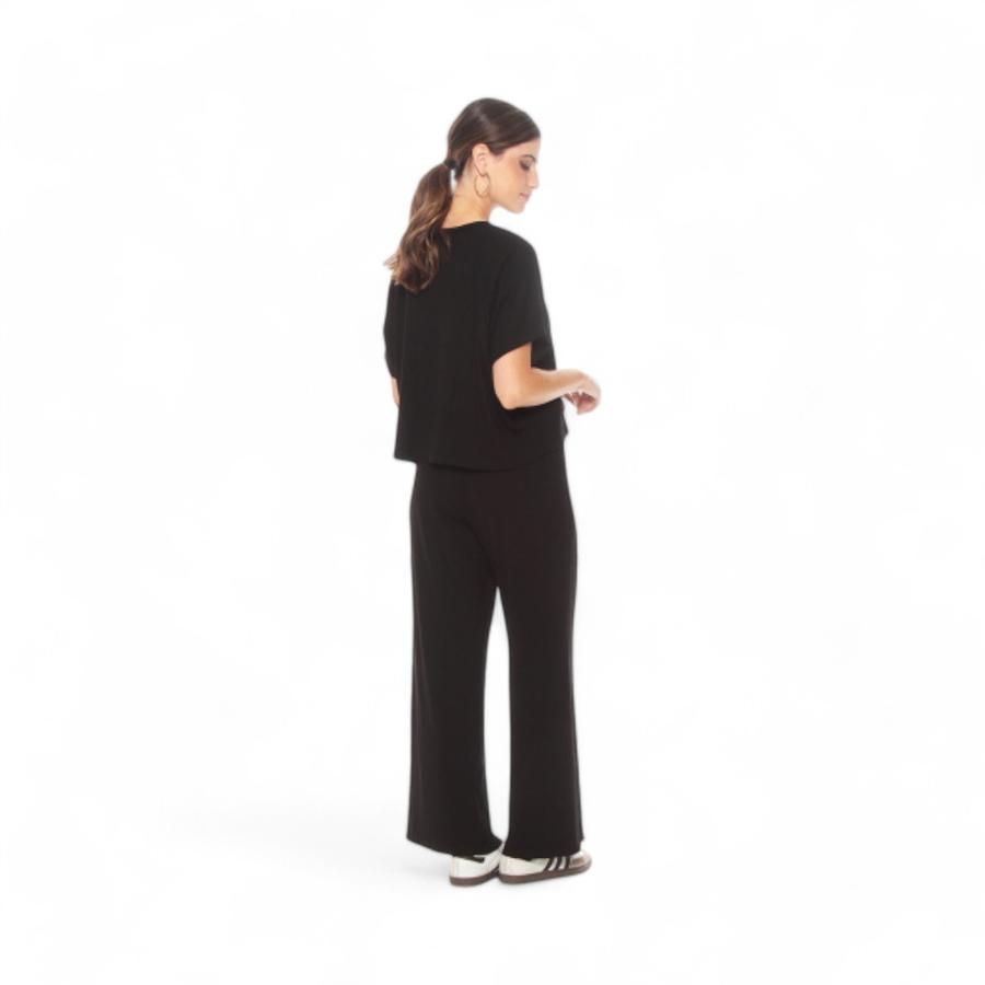 Polera Mujer Wados K682325 Solida Escote Redondo Negro