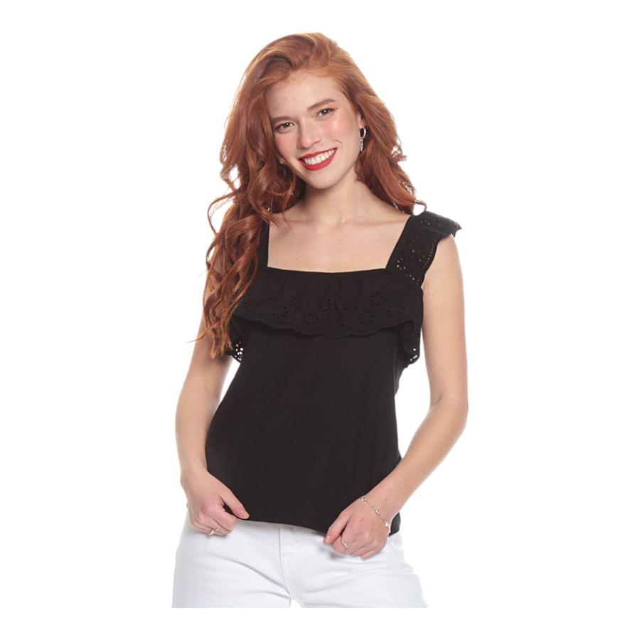 Polera Mujer Wados Broderie M4G6953C Negro