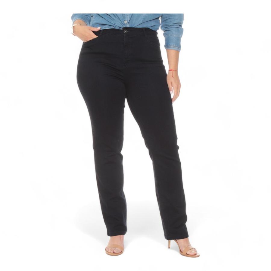 Jeans Recto Tiro Alto Mujer Wados Negro
