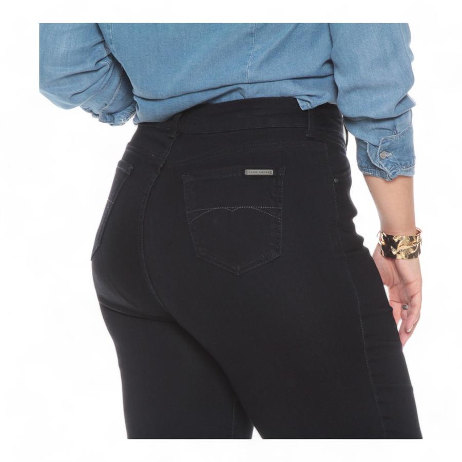 Jeans Recto Tiro Alto Mujer Wados Negro