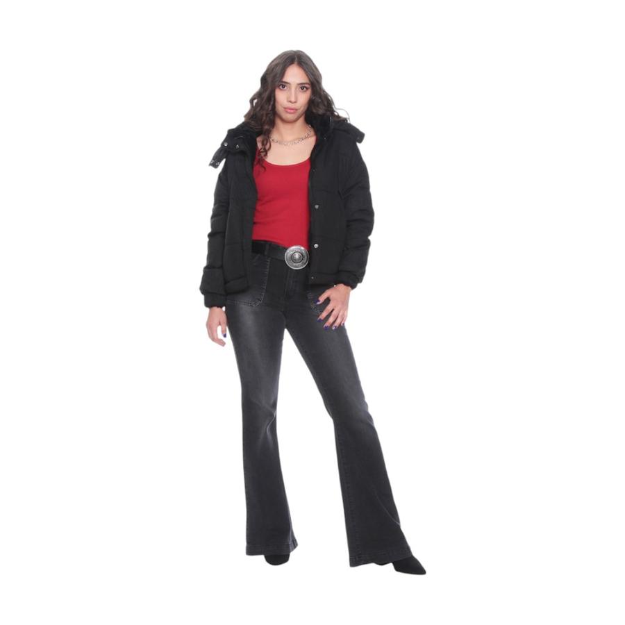 Parka Manga Larga Wados Mujer Reversible Negro