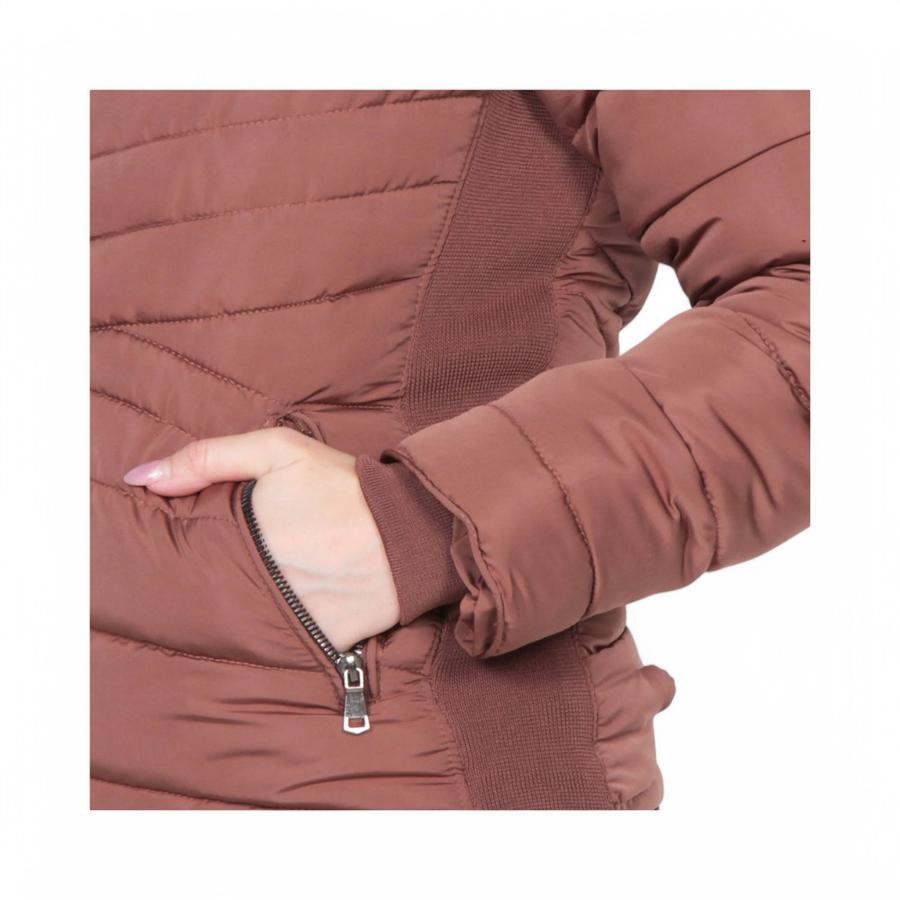 Parka Mujer Wados SN1263WA Con Gorro Full Zipper Café