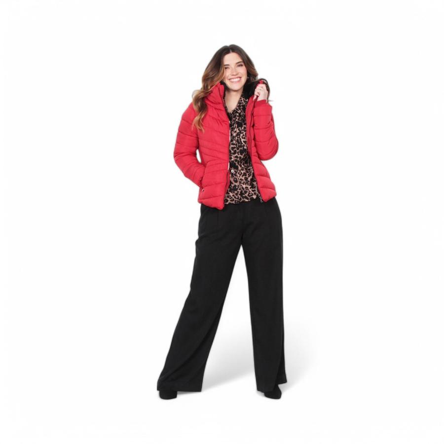 Parka Mujer Wados SN1263WA Con Gorro Full Zipper Rojo