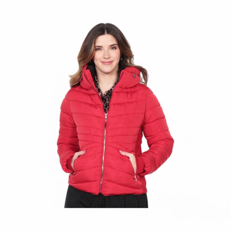 Parka Mujer Wados SN1263WA Con Gorro Full Zipper Rojo