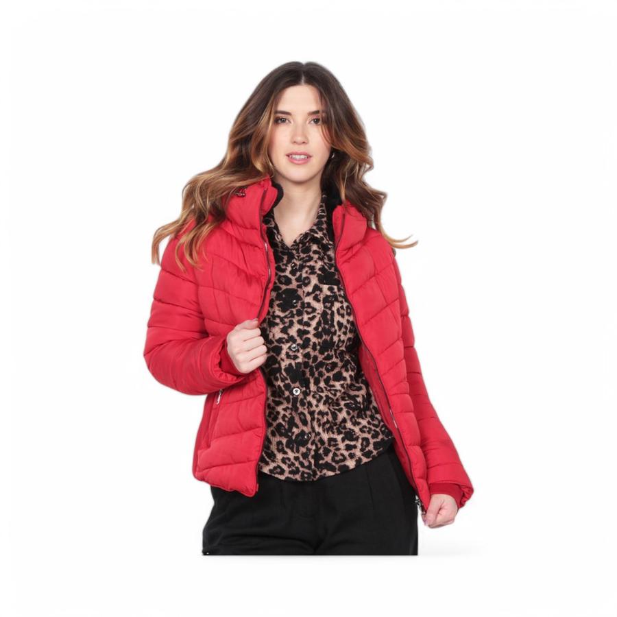 Parka Mujer Wados SN1263WA Con Gorro Full Zipper Rojo