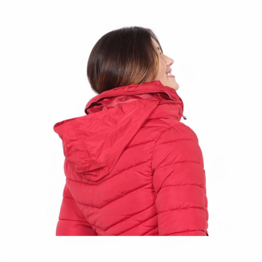 Parka Mujer Wados SN1263WA Con Gorro Full Zipper Rojo