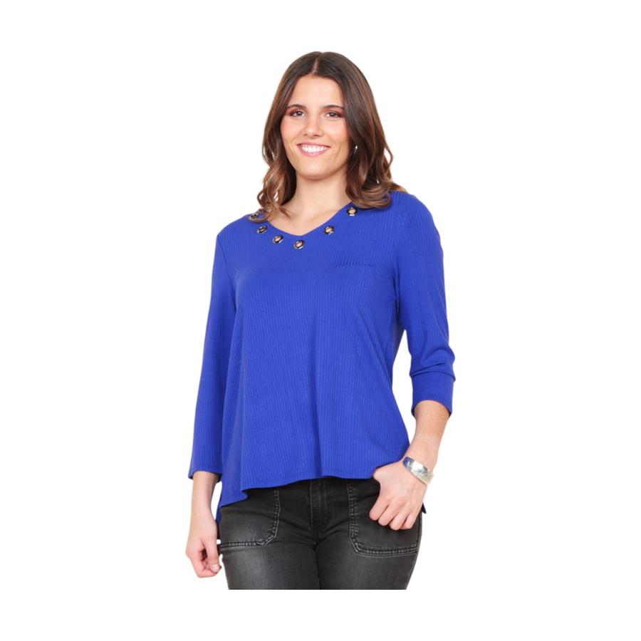 
                                Polera Manga 3/4 Wados Mujer Azul                            