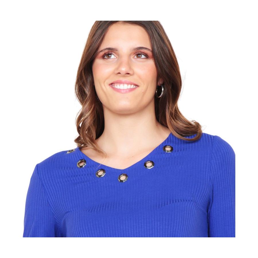 Polera Manga 3/4 Wados Mujer Azul