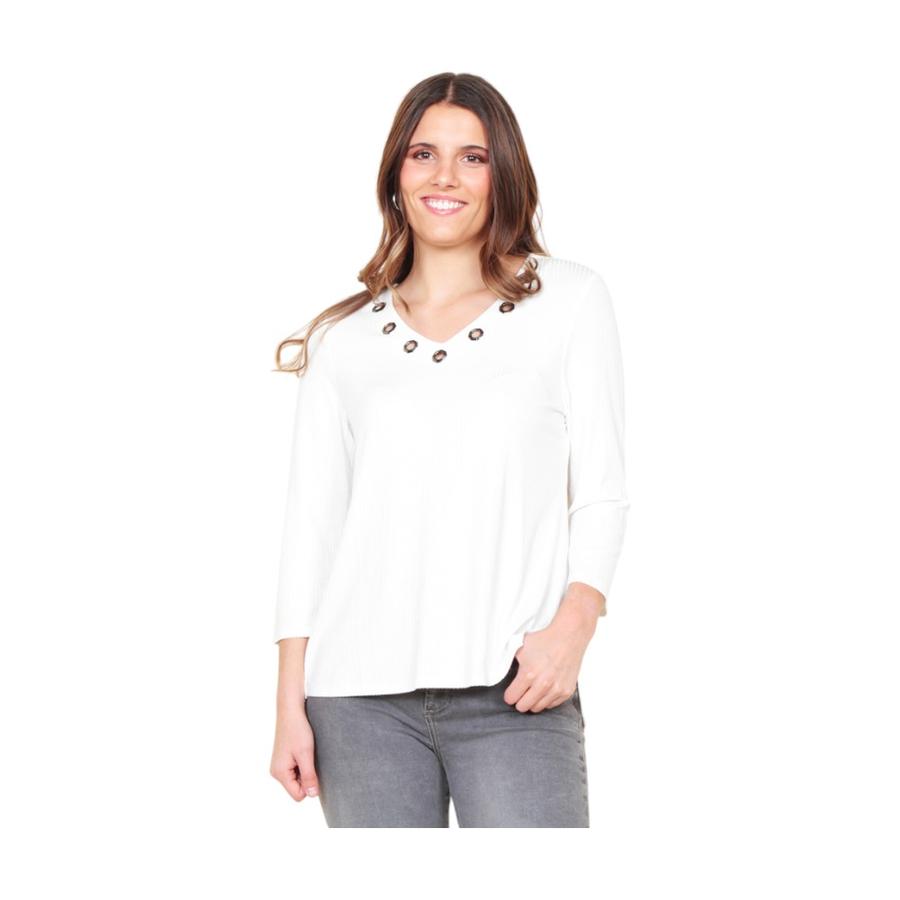 Polera Manga 3/4 Wados Mujer Blanco