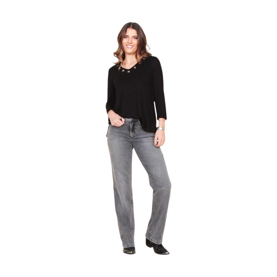 Polera Manga 3/4 Wados Mujer Negro