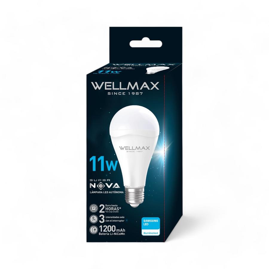 Ampolleta Emergencia Wellmax Supernova 11 Watts Luz Fría