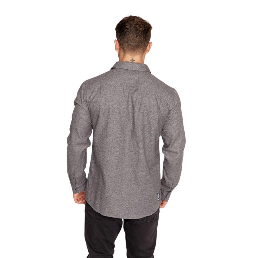 Camisa Cedro Orgánica Hombre Wild Lama Gris Oscuro