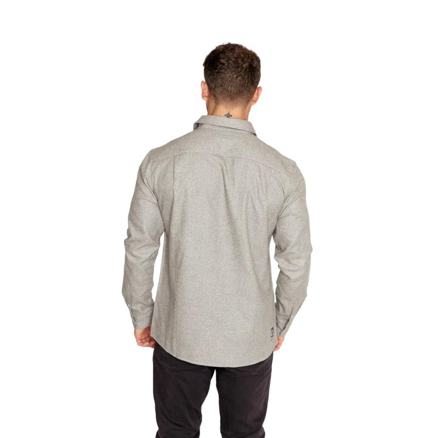 Camisa Cedro Orgánica Hombre Wild Lama Gris Claro