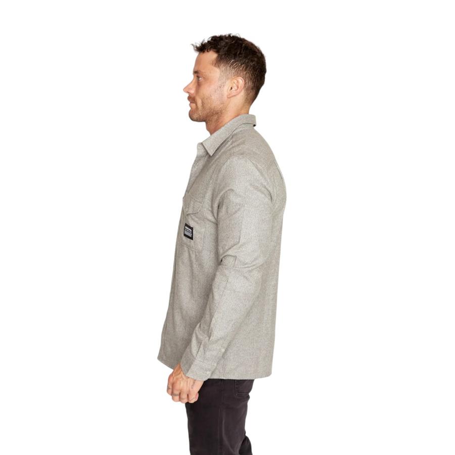 Camisa Cedro Orgánica Hombre Wild Lama Gris Claro