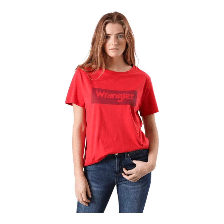 Polera Mujer Wrangler Logo Tee Rojo