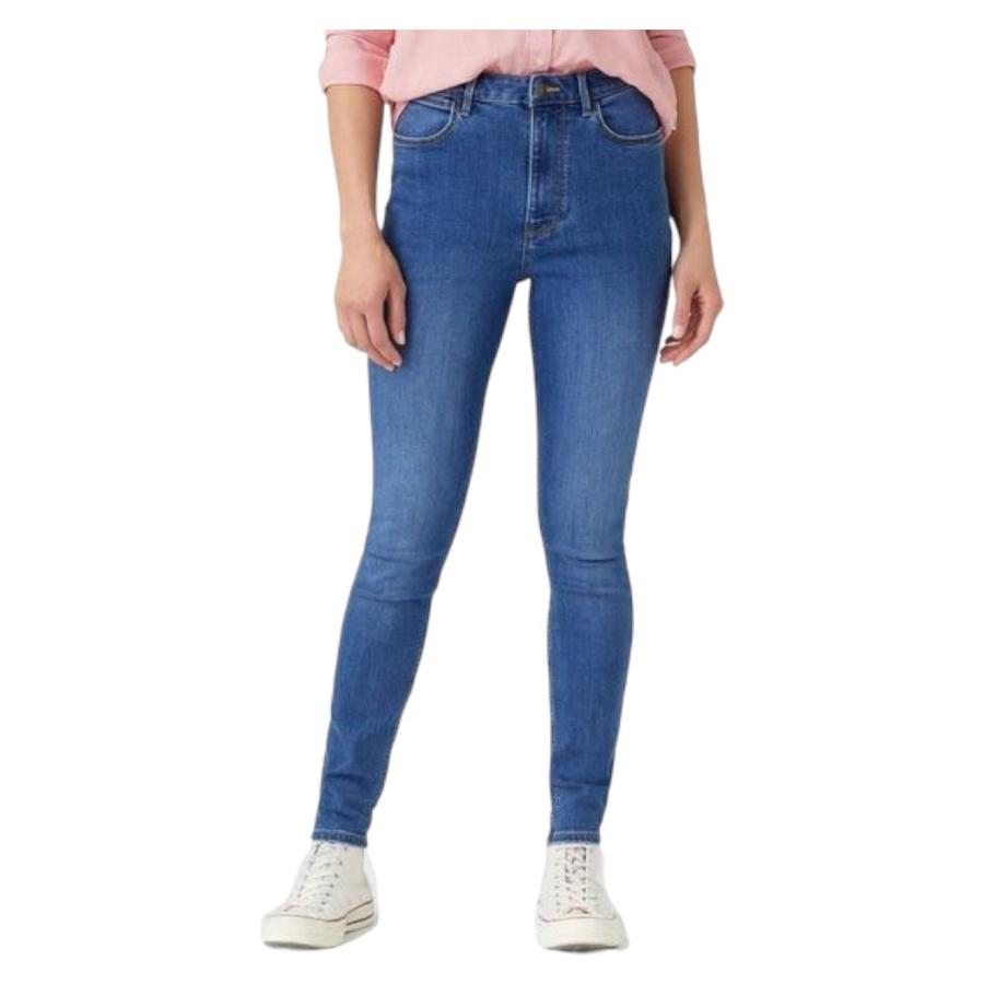 Jeans Mujer Wrangler Skinny Azul Claro