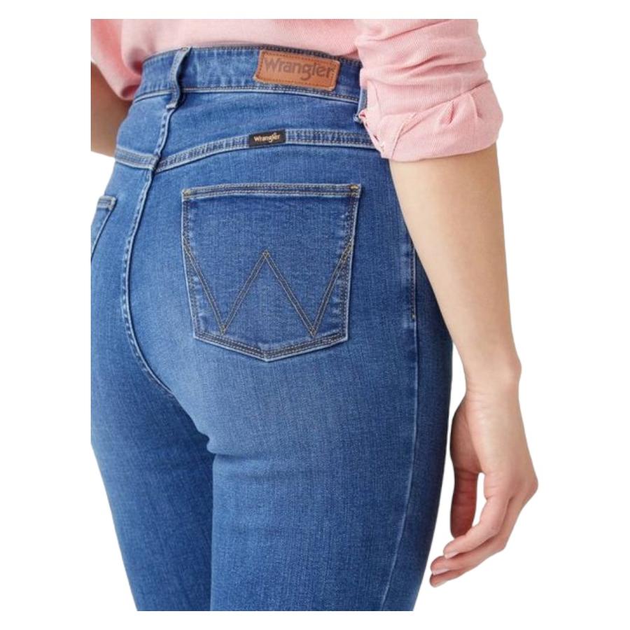 Jeans Mujer Wrangler Skinny Azul Claro