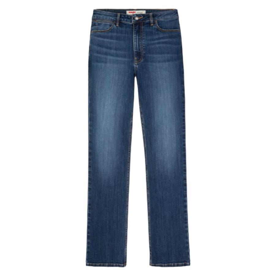 Jeans Mujer Wrangler Straight Azul Oscuro